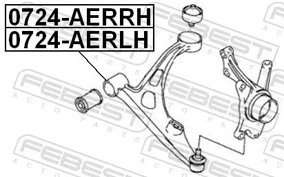 FEBEST Control/Trailing Arm, wheel suspension (0724-AERLH)