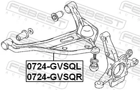 FEBEST Control/Trailing Arm, wheel suspension (0724-GVSQL)