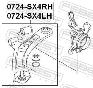 FEBEST Control/Trailing Arm, wheel suspension (0724-SX4LH)