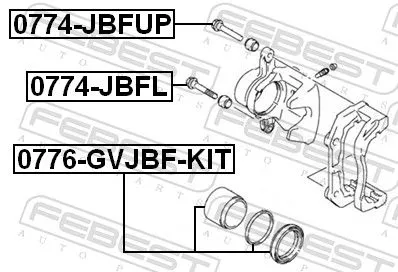 FEBEST Guide Bolt, brake caliper (0774-JBFUP)
