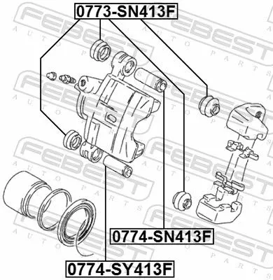 FEBEST Guide Bolt, brake caliper (0774-SY413F)