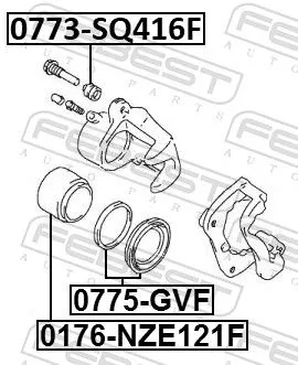 FEBEST Repair Kit, brake caliper (0775-GVF)