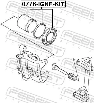 FEBEST Repair Kit, brake caliper (0776-IGNF-KIT)