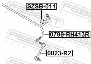 FEBEST Stabiliser Bar, suspension (0799-RH413R)