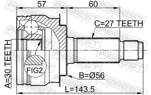 FEBEST Joint Kit, drive shaft (0810-B9)