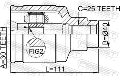 FEBEST Joint Kit, drive shaft (0811-1003)