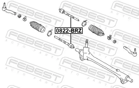 FEBEST Inner Tie Rod (0822-BRZ)