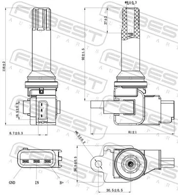 FEBEST Ignition Coil (08640-002)