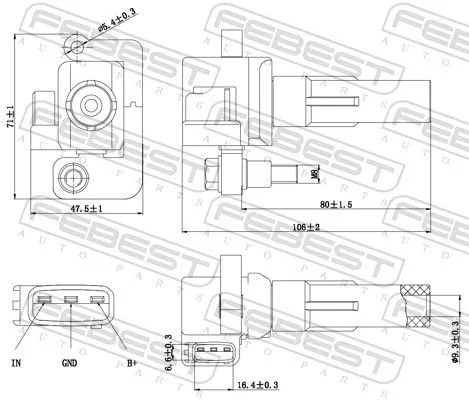 FEBEST Ignition Coil (08640-003)