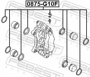 FEBEST Repair Kit, brake caliper (0875-G10F)