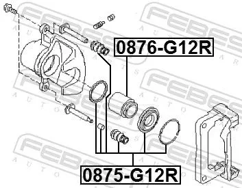 FEBEST Piston, brake caliper (0876-G12R)