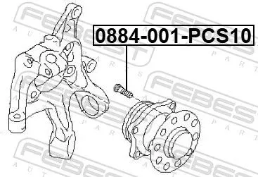 FEBEST Wheel Stud (0884-001-PCS10)