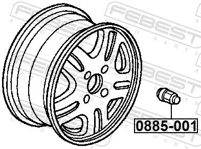 FEBEST Wheel Nut (0885-001)