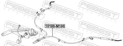 FEBEST Cable Pull, parking brake (10100-M100)