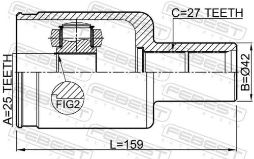 FEBEST Joint Kit, drive shaft (1011-C140RH)
