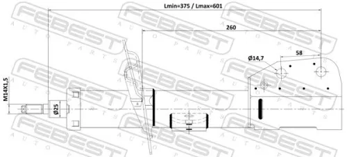 FEBEST Shock Absorber (10110-002FL)