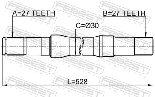 FEBEST Drive Shaft (1012-C100RH)