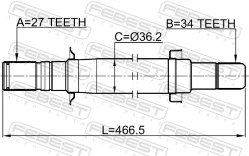 FEBEST Drive Shaft (1012-CAPRH)