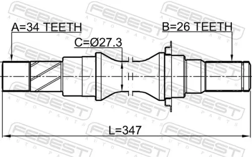 FEBEST Drive Shaft (1012-V200MTRH)