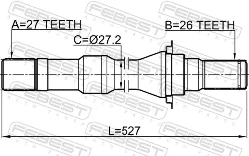 FEBEST Drive Shaft (1012-V250ATRH)