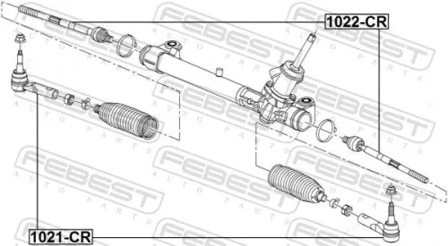 FEBEST Inner Tie Rod (1022-CR)
