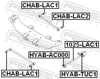 FEBEST Control/Trailing Arm, wheel suspension (1025-LAC1)