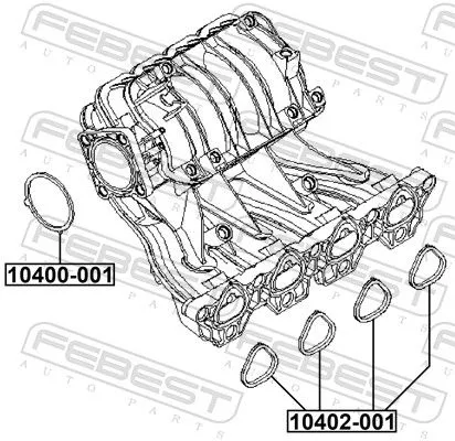 FEBEST Gasket, intake manifold (10402-001)