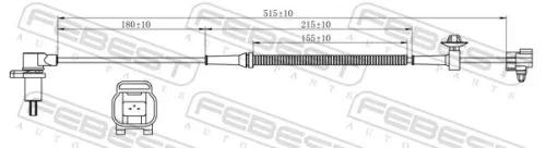 FEBEST Sensor, wheel speed (10606-005)