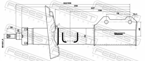 FEBEST Shock Absorber (10660617FL)
