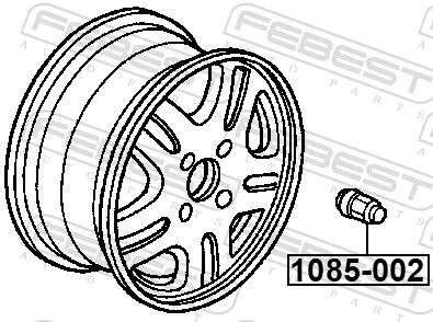 FEBEST Wheel Nut (1085-002)