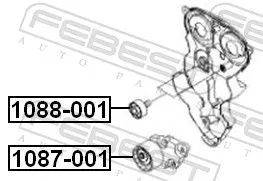 FEBEST Deflection/Guide Pulley, V-ribbed belt (1088-001)