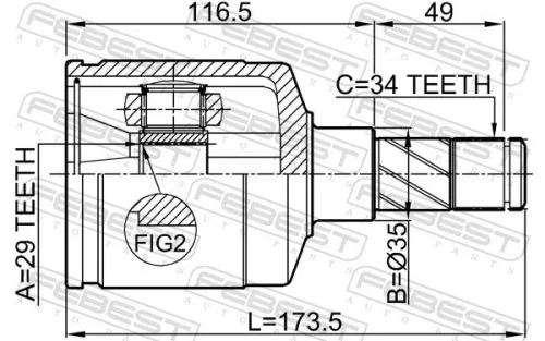 FEBEST Joint Kit, drive shaft (1111-ESP)
