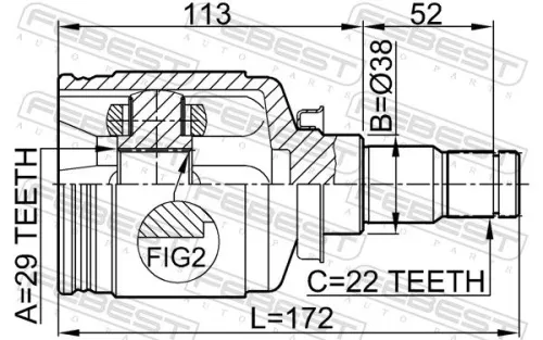 FEBEST Joint Kit, drive shaft (1111-J200)