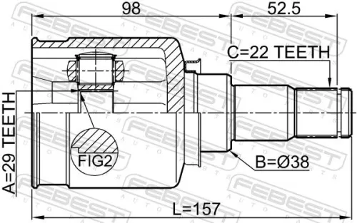 FEBEST Joint Kit, drive shaft (1111-T250)