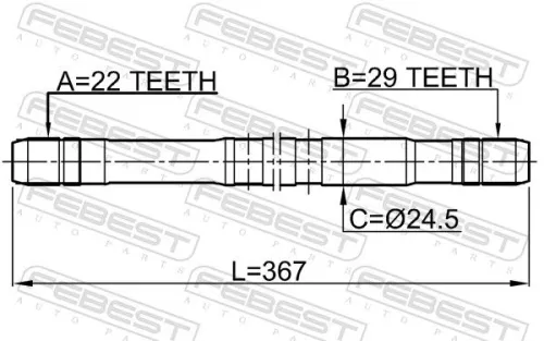 FEBEST Drive Shaft (1112-NEXLH)