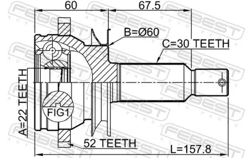 FEBEST Joint Kit, drive shaft (1210-CM10RA52)