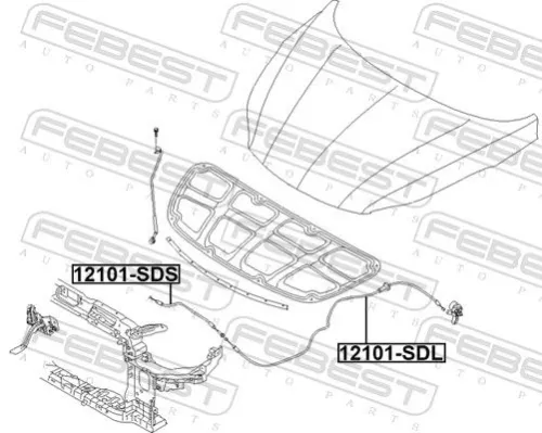 FEBEST Bonnet Cable (12101-SDS)