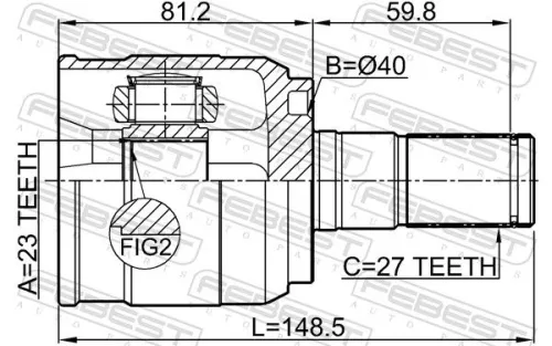 FEBEST Joint Kit, drive shaft (1211-CRE16LH)