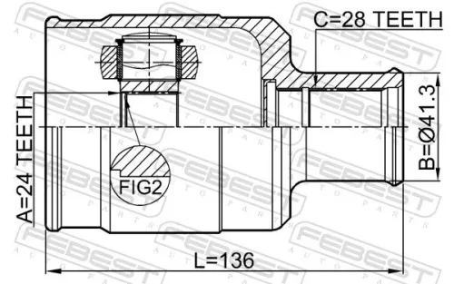 FEBEST Joint Kit, drive shaft (1211-DHLH)