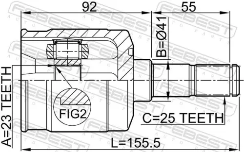 FEBEST Joint Kit, drive shaft (1211-EFAT)