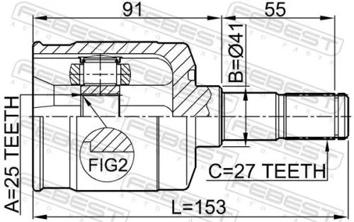 FEBEST Joint Kit, drive shaft (1211-EFMT)