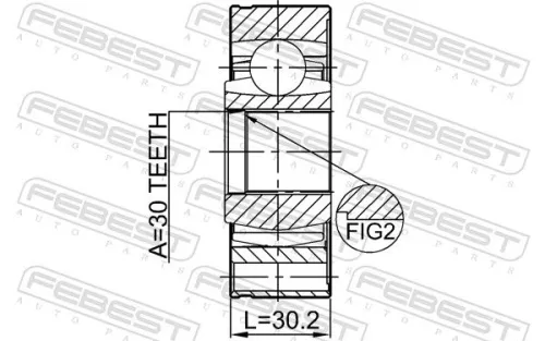 FEBEST Joint Kit, drive shaft (1211-IX35SHA)