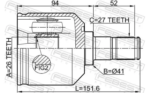 FEBEST Joint Kit, drive shaft (1211-SANFELH)
