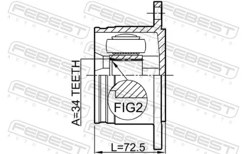 FEBEST Joint Kit, drive shaft (1211-TERRH)