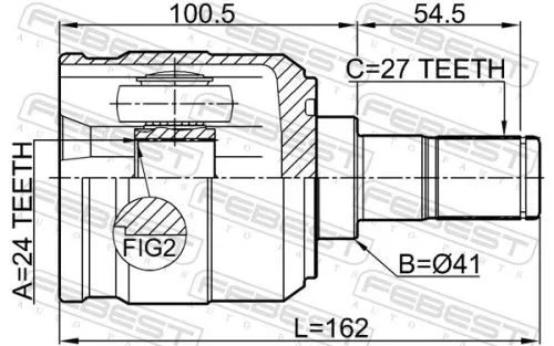 FEBEST Joint Kit, drive shaft (1211-TUC20MT)