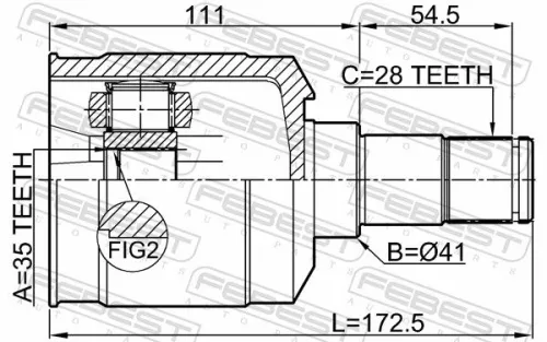 FEBEST Joint Kit, drive shaft (1211-TUCMT)