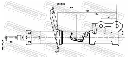 FEBEST Shock Absorber (12110-002FL)