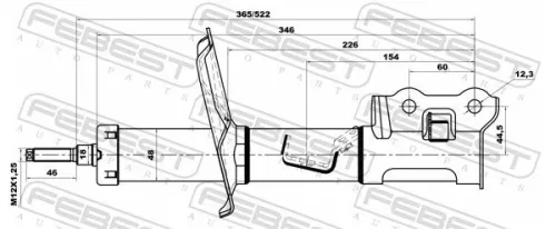 FEBEST Shock Absorber (12110-002FR)