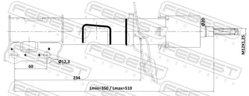 FEBEST Shock Absorber (12110-005FL)