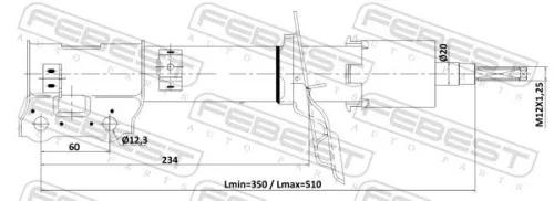 FEBEST Shock Absorber (12110-005FR)